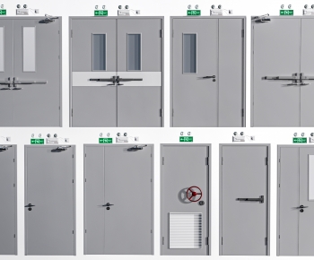 Modern Fire Door-ID:888382915