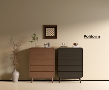 Poliform现代中古风实木斗柜组合-ID:463960898