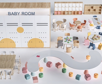 Modern Children's Table/chair-ID:444291116