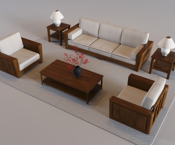 New Chinese Style Sofa Combination-ID:990484009