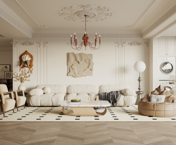 French Style A Living Room-ID:460095883