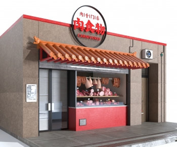 New Chinese Style Facade Element-ID:717637067