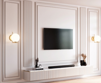 Simple European Style TV Wall-ID:137442117