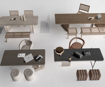 Modern Computer Desk And Chair-ID:388663056