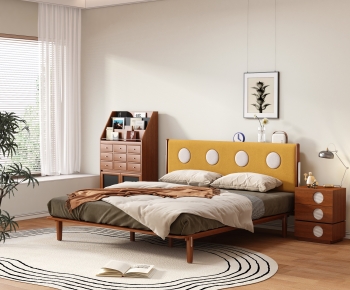 Modern Double Bed-ID:779504068