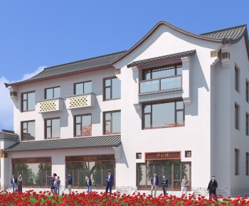 New Chinese Style Appearance Of Commercial Building-ID:918401963