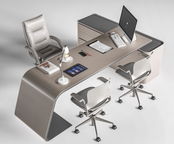 Modern Office Desk And Chair-ID:676004899