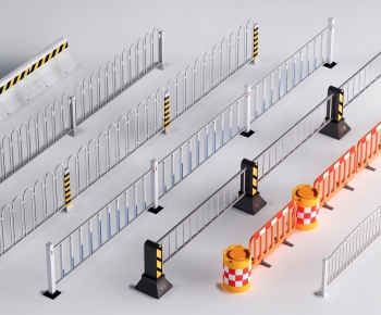 现代道路铁艺栏杆护栏组合-ID:435966979