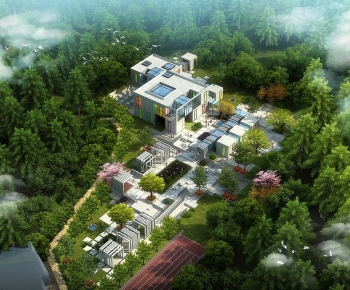 Modern Architectural Bird's-eye View Planning-ID:433707002