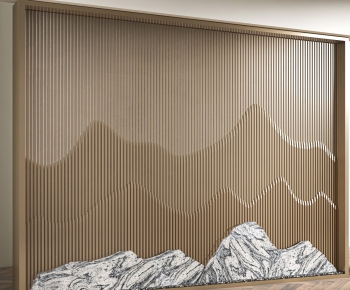 New Chinese Style TV Wall-ID:298849112