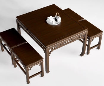 Chinese Style Tea Tables And Chairs-ID:189659689
