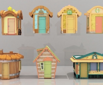 Modern Cartoon House-ID:605741984