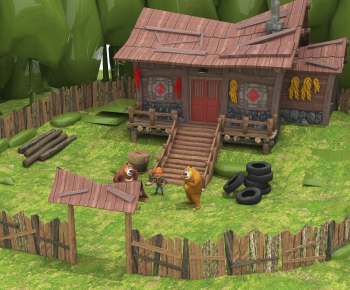 Modern Cartoon House-ID:860789064