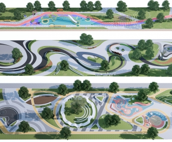 Modern Park Landscape-ID:556550987