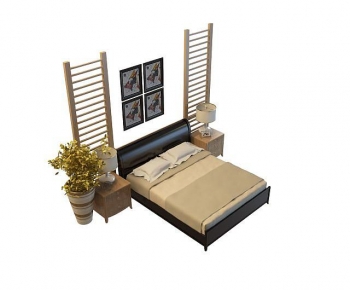 Modern Double Bed-ID:733849059