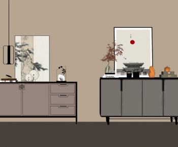 New Chinese Style Entrance Cabinet-ID:259054902