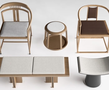 New Chinese Style Lounge Chair-ID:318386083