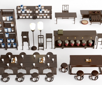 New Chinese Style Tea Tables And Chairs-ID:338963991