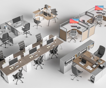 Modern Office Desk And Chair-ID:404462103