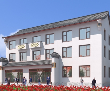 New Chinese Style Appearance Of Commercial Building-ID:862456088