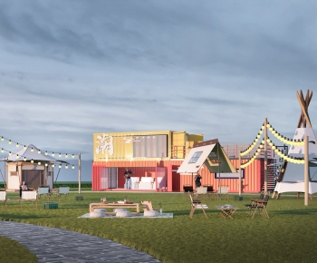 Modern Park Landscape-ID:266239633