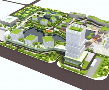 Modern Architectural Bird's-eye View Planning-ID:100340834