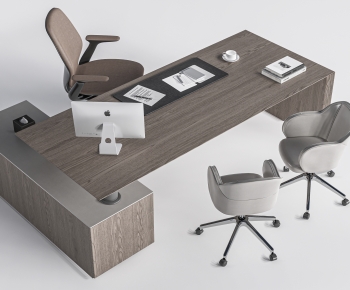 Modern Office Desk And Chair-ID:658574106