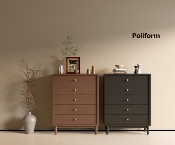 Poliform现代中古风实木斗柜组合-ID:813319764
