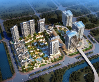 Modern Architectural Bird's-eye View Planning-ID:793559651