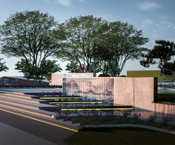 New Chinese Style Landscape Wall-ID:418589133