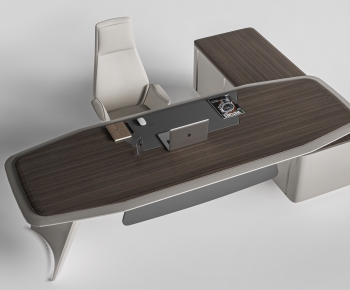 Modern Office Desk And Chair-ID:989927053