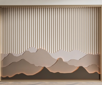 New Chinese Style TV Wall-ID:520530944