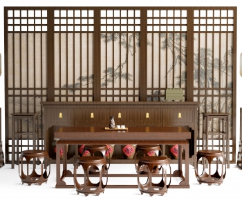 New Chinese Style Wooden Screen Partition-ID:370390441