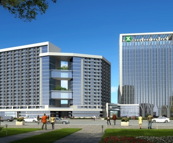 Modern Appearance Of Commercial Building-ID:711716896