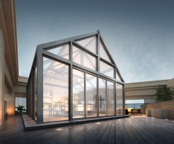 Modern Glass Sun Room-ID:583380948