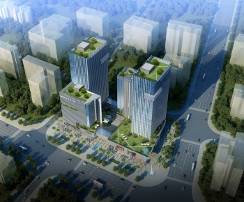 Modern Architectural Bird's-eye View Planning-ID:537391907