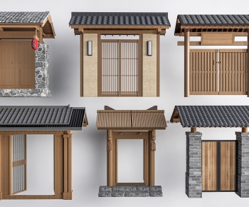 New Chinese Style Facade Element-ID:111977109