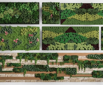现代绿植墙植物墙组合-ID:775451902