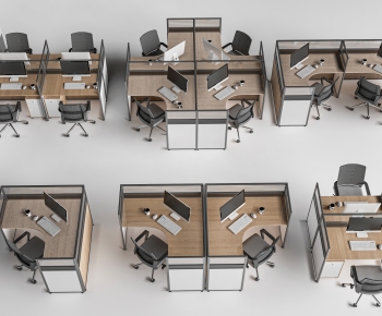 Modern Office Desk And Chair-ID:391563896