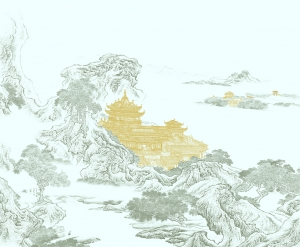新中式壁纸壁画-ID:958487994