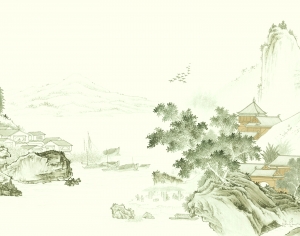 新中式壁纸壁画-ID:805689102