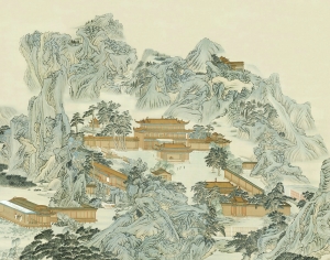新中式壁纸壁画-ID:807555915