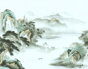 新中式壁纸壁画-ID:991818906