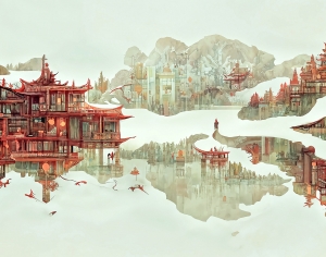 中式壁纸-ID:971016881