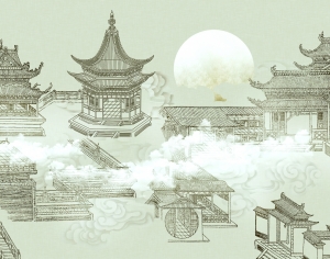新中式壁纸壁画-ID:868321902
