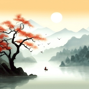 新中式壁纸壁画-ID:943496945