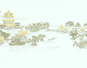 新中式壁纸壁画-ID:494251979
