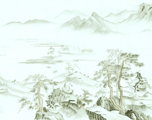 新中式壁纸壁画-ID:841820968