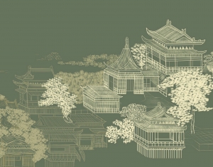 中式壁纸-ID:364224917