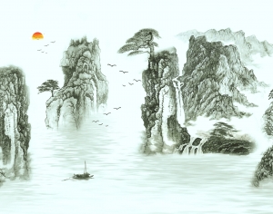 新中式壁纸壁画-ID:541951899